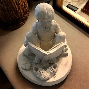 Austin Sculpture Dee Crowley Rare Book Worm Boy Statue